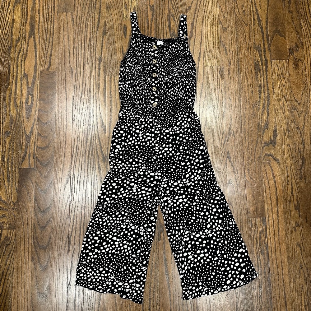 Justice Black with White Speckled Jumper, Size 8